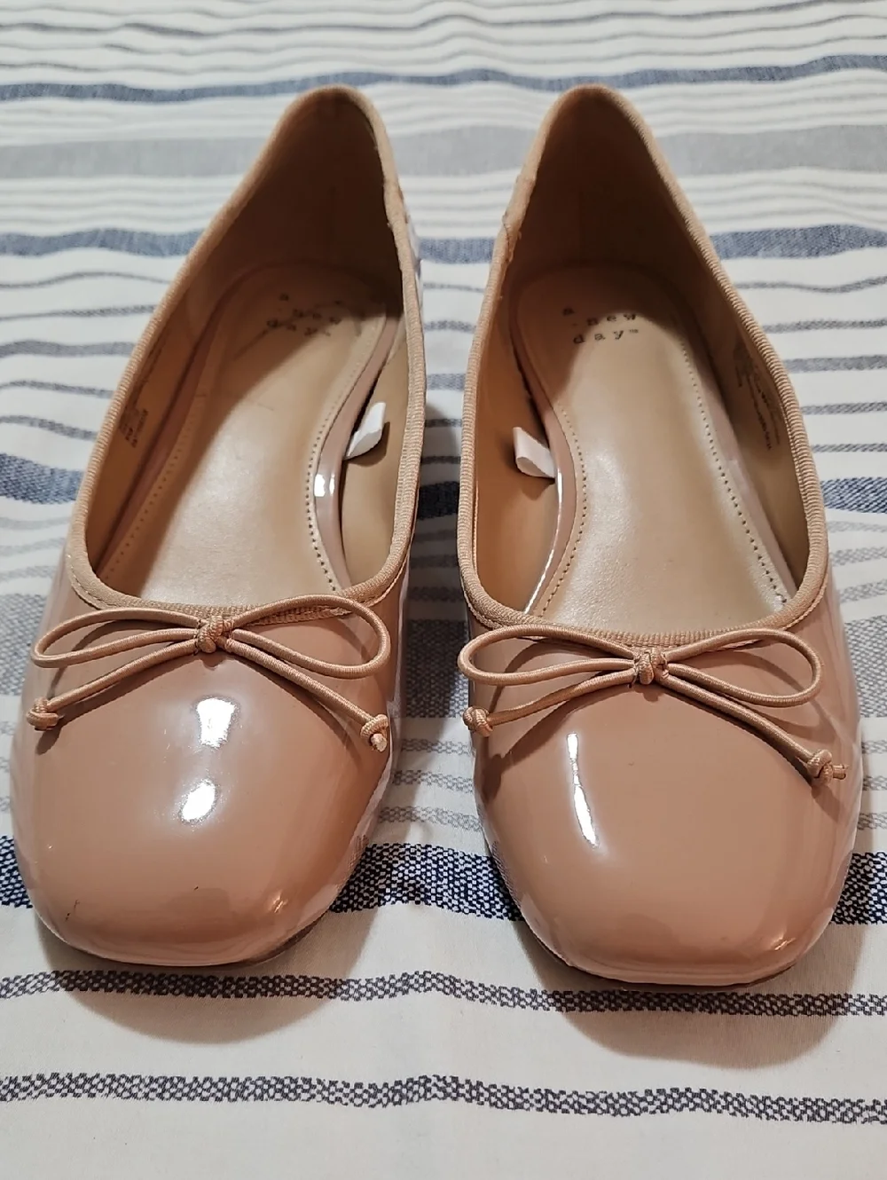 a new day Nude Patent Ballet Flats with Bow Accent - Picture 4 of 4